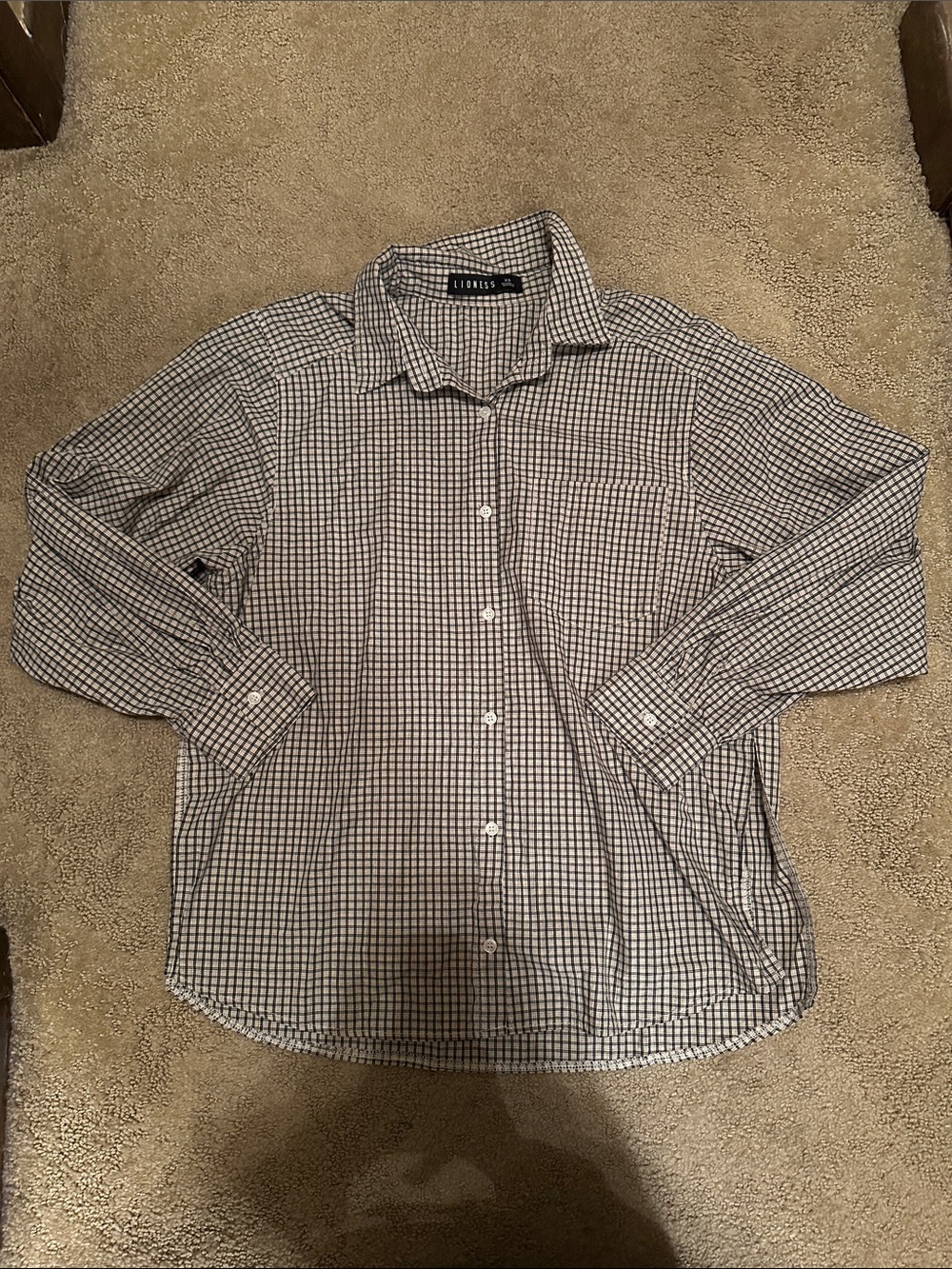 Lioness Button Down Flannel Long Sleeve